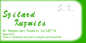 szilard kuzmits business card